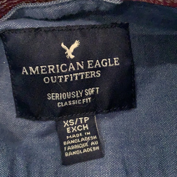 AMERICAN EAGLE PLAID BUTTON DOWN LONG SLEEVE - Picture 5 of 8